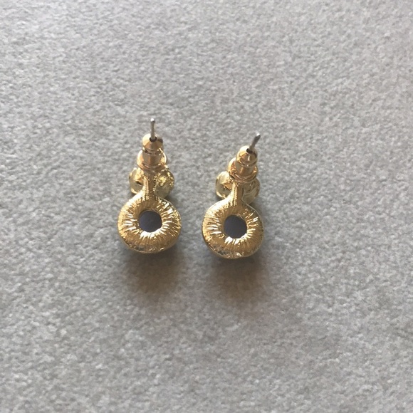 Retro Purple Alloy Opal Earring - Picture 4 of 7